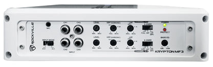 Rockville KRYPTON MF3 1600w Peak 4 Channel Marine Amplifier Boat Amp in White