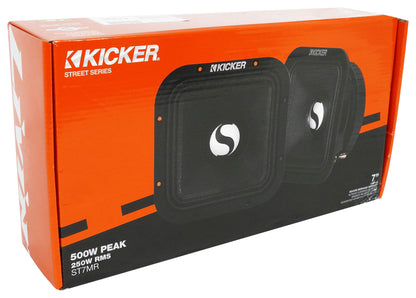 Pair Kicker ST7MR 7" Street Series Square Mid-Range Speakers 4-ohm 49ST7MR4
