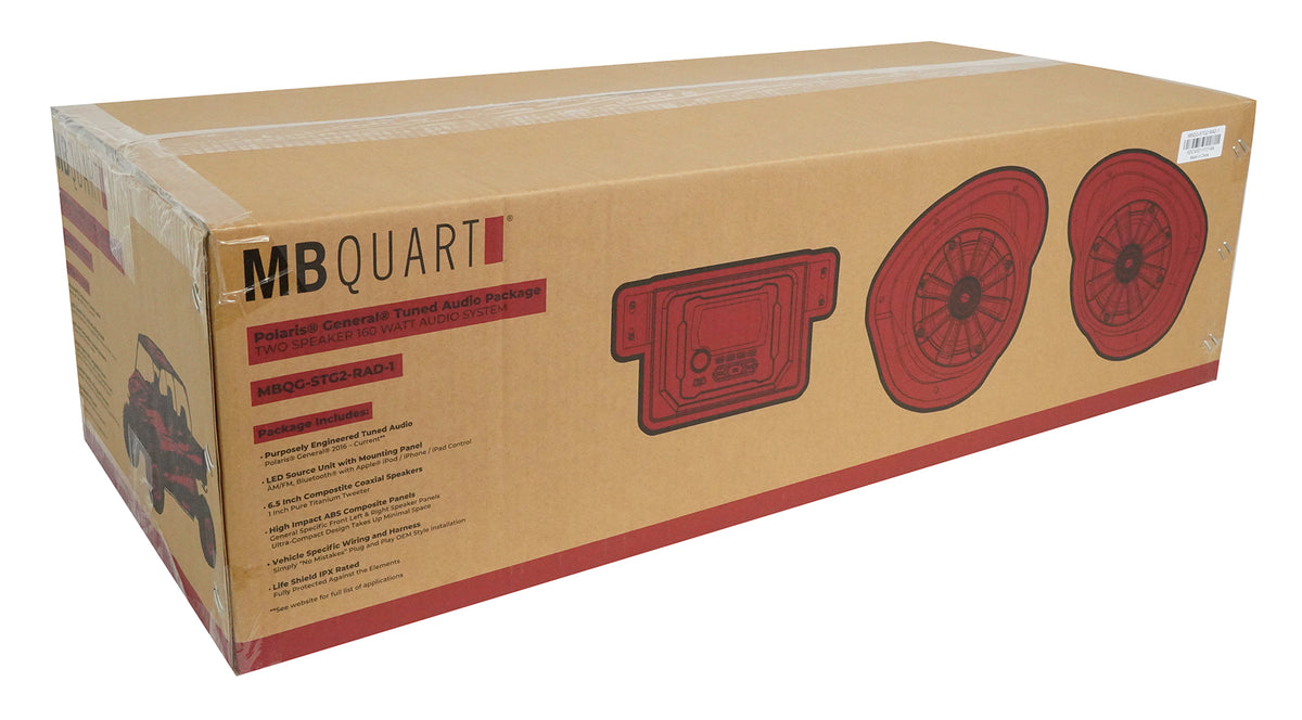MB QUART MBQG-STG2-RAD-1 Receiver+2) Speaker Audio Kit For 2016+ Polaris General