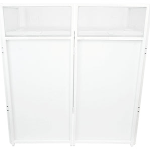 Rockville Rockbooth White Event Booth DJ Facade+Built in Table+Travel Bag+Scrims