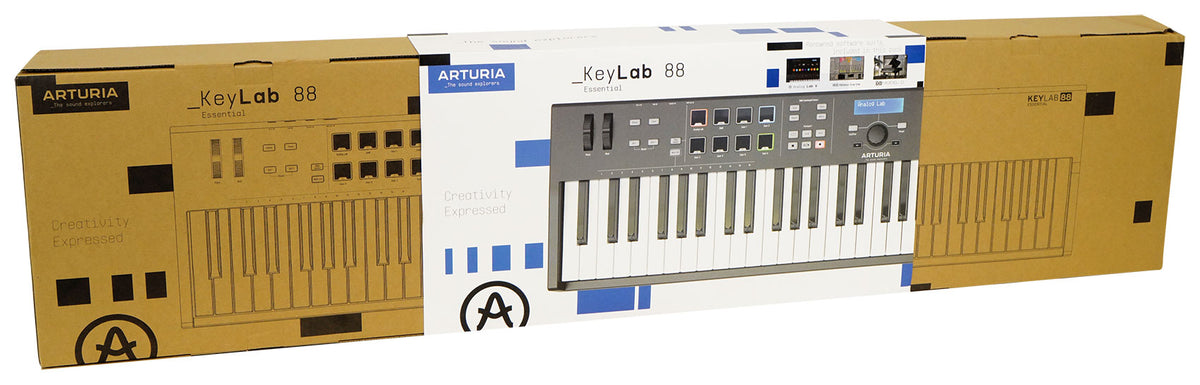 Arturia KeyLab Essential 88-Key USB MIDI Keyboard Controller in Black+Software