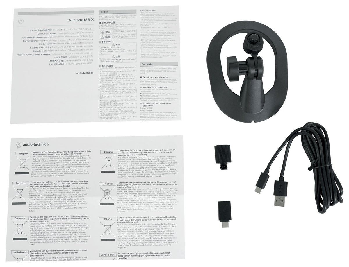 Audio Technica AT2020USB-X Cardioid Condenser USB Microphone Recording/Streaming