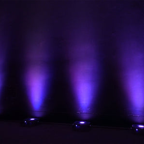 (6) Rockville Mini RF1 V2 RGBWA+UV DMX DJ/Party LED Wash Lights+4-Ch RF Remote