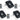 (5) Rockville Mini RF1 V2 RGBWA+UV DMX DJ/Party LED Wash Lights+4-Ch RF Remote