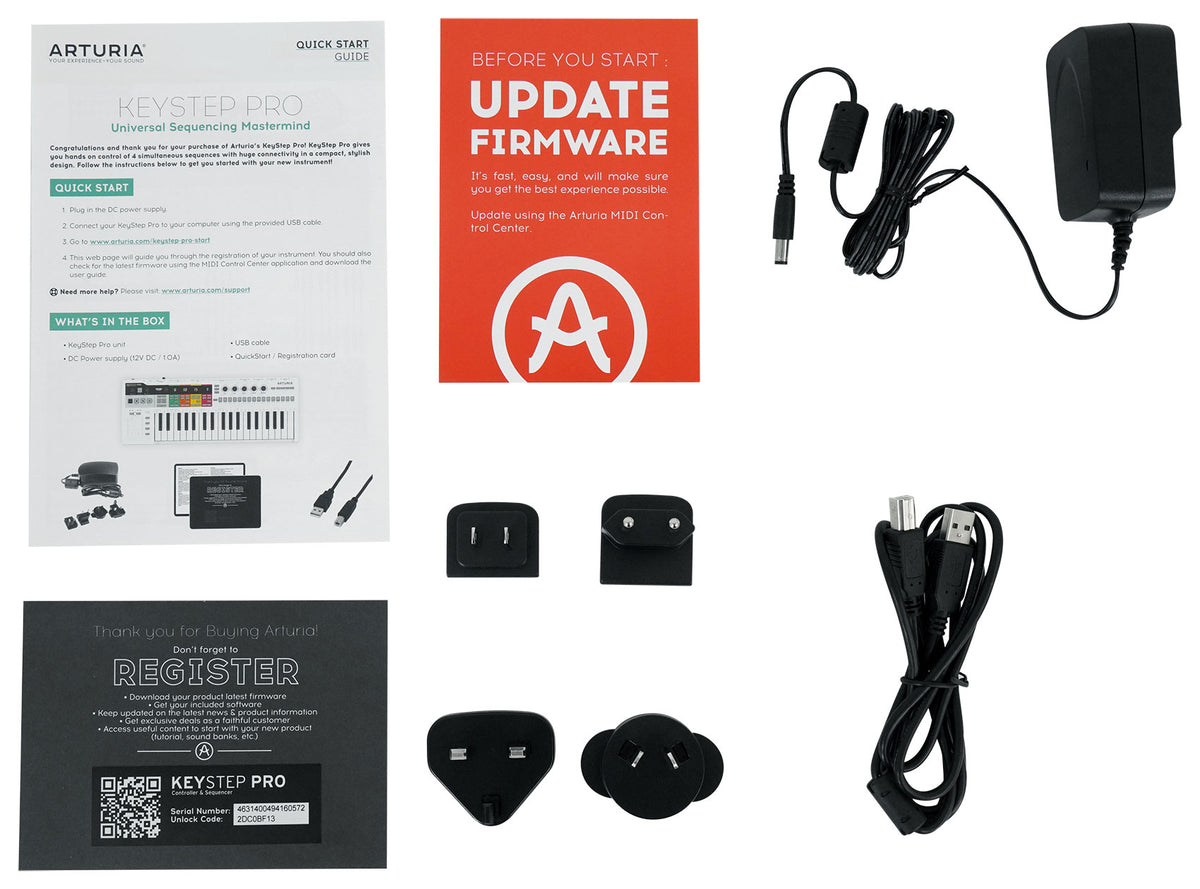 Keystep Pro 37-Key USB Keyboard Controller+Audio Technica Headphones
