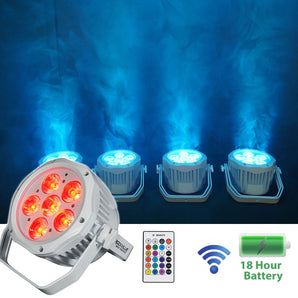 Rockville BEST PAR H2O White Water Resistant Indoor/Outdoor Battery DJ Par Light