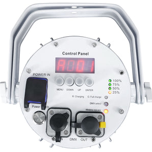 Rockville BEST PAR H2O White Water Resistant Indoor/Outdoor Battery DJ Par Light