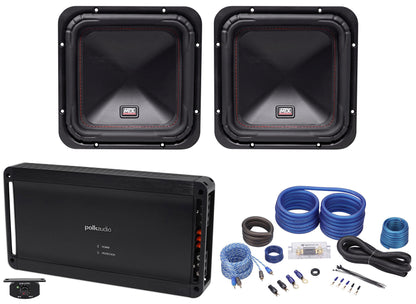 (2) MTX S6510-44 10" Square Subwoofers + Polk Audio Amplifier + Amp Kit
