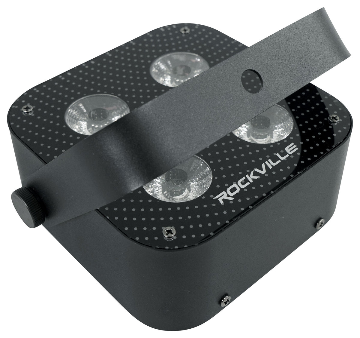 Rockville MINI RF4 Black RGBWA+UV DJ/Party LED Par Wash Up Light+4 Ch. RF Remote