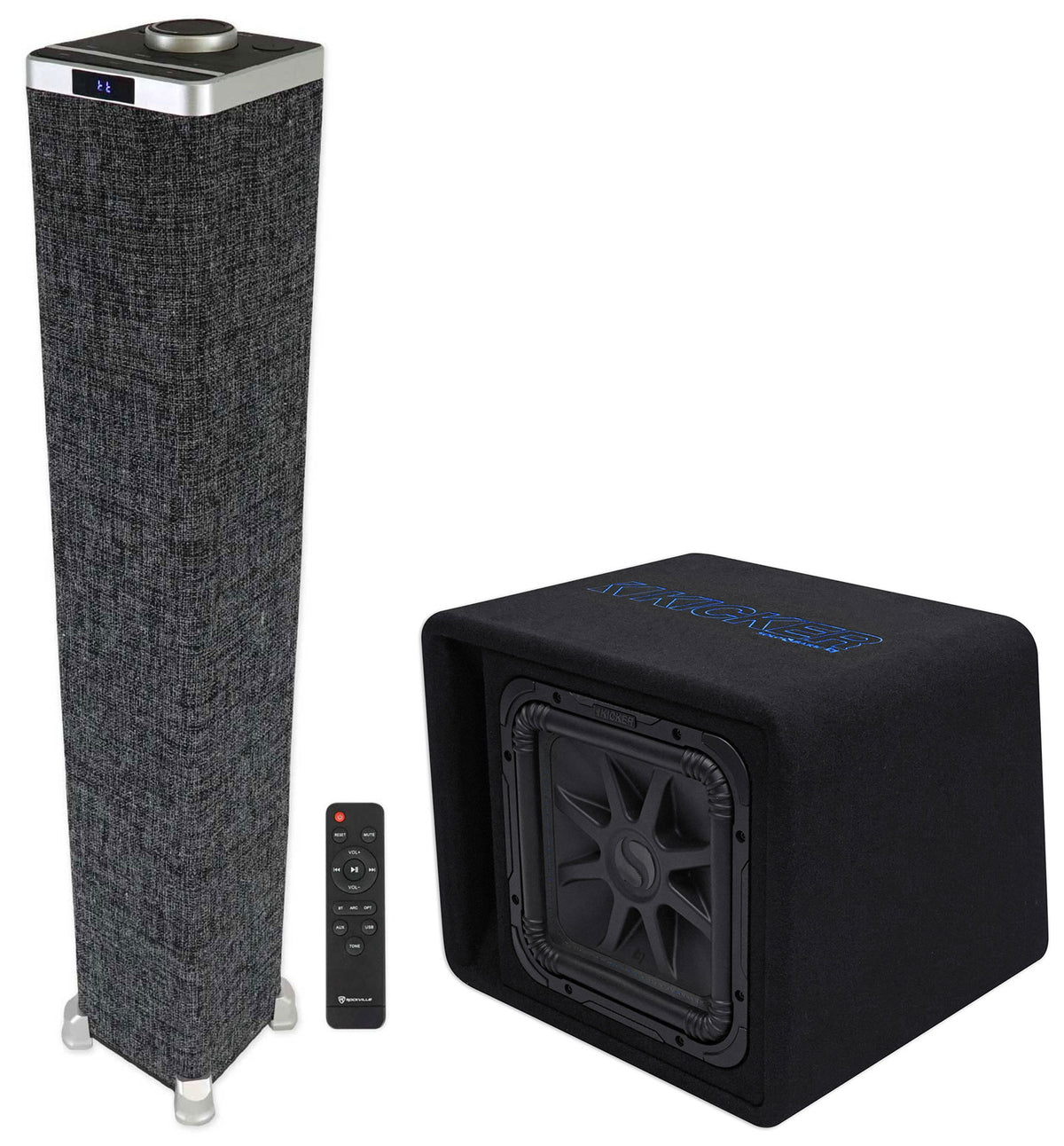 44VL7S122 12" Loaded Ported Sub Enclosure + ONE-TOWER Speaker System