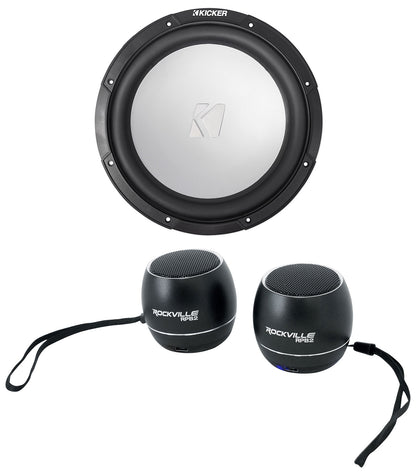45KM104 10" Marine Subwoofer & Pair Of Portable Bluetooth Speakers