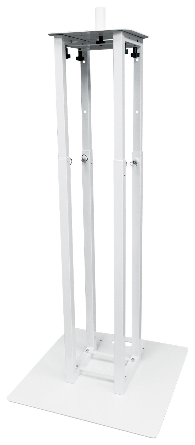 (2) ROCK SPOT 260W Moving Head Spot Lights + White Totem/TV Stands
