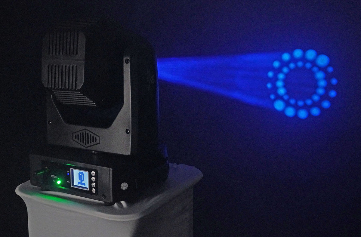 ROCK SPOT 260W DJ Moving Head Spot/Gobo Light+8 ft. Black Totem Stand