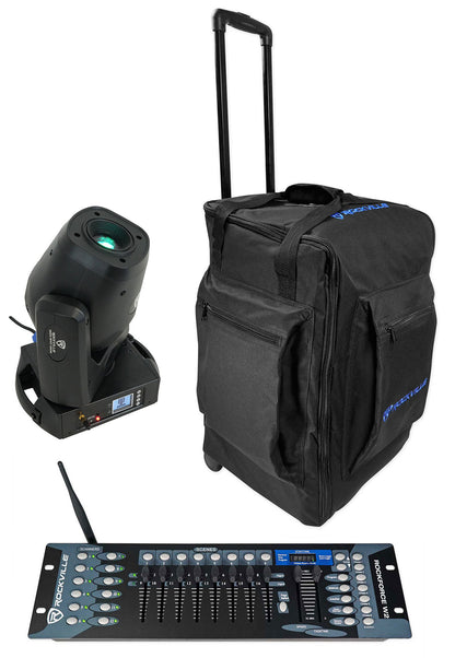 ROCK SPOT 260W DJ Moving Head Spot Light+Wireless DMX Controller+Bag