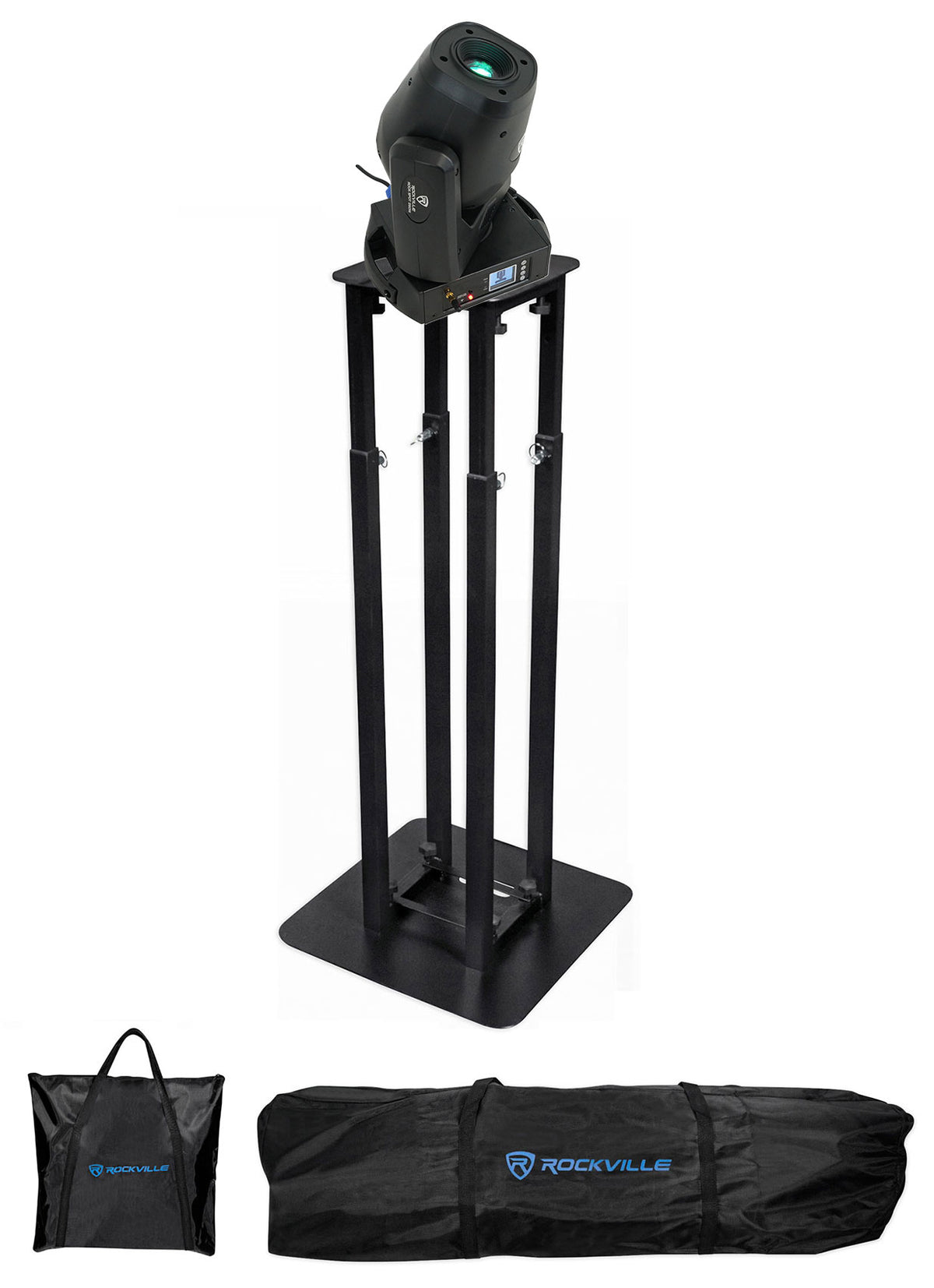 ROCK SPOT 260W DJ Moving Head Spot/Gobo Light+8 ft. Black Totem Stand
