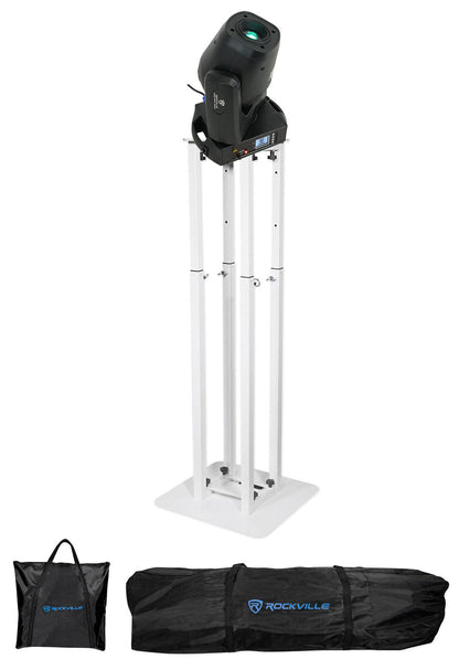 ROCK SPOT 260W DJ Moving Head Spot/Gobo Light+8 ft. White Totem Stand