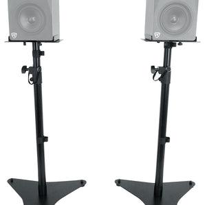 Rockville RVSM5 Pair Studio Monitor Bookshelf Speaker Stands w/Adjustable Height