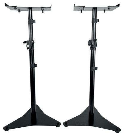(2) APM5B 5.25" 250W Powered Studio Monitor Speakers + Adjustable Stands