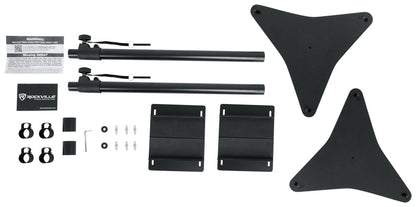 (2) APM5B 5.25" 250W Powered Studio Monitor Speakers + Adjustable Stands