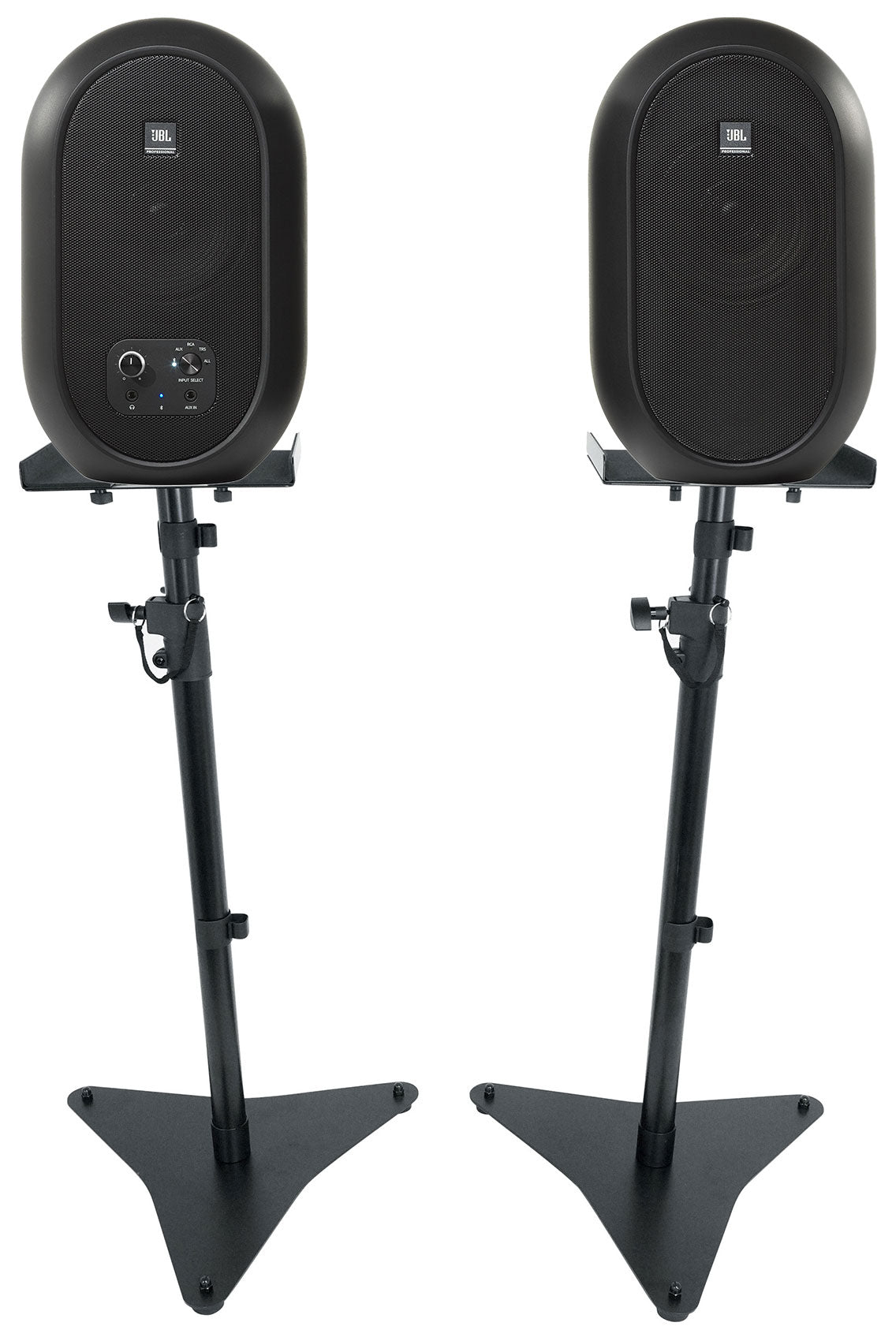 (2) JBL 104SET-BT Active Studio Reference Monitors w/Bluetooth+Adjustable Stands