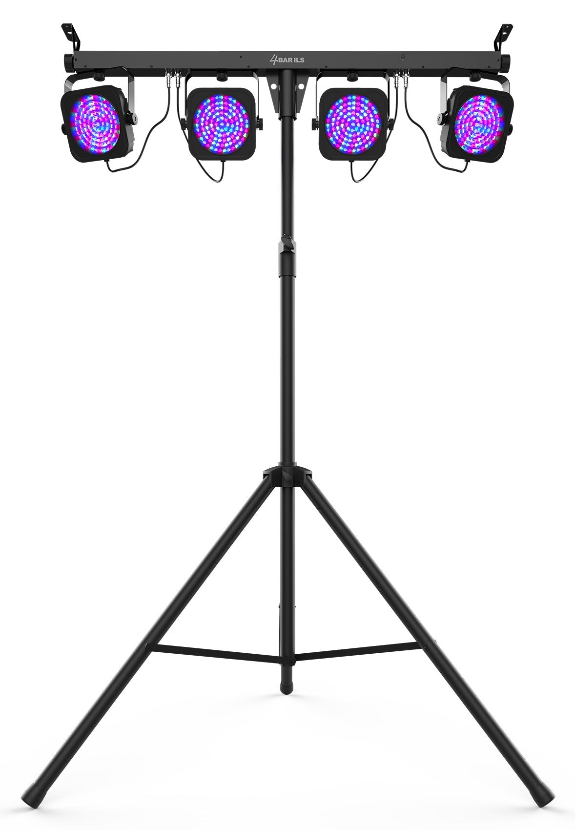 Chauvet DJ 4BAR ILS Wash Lighting System w/(4) Par Lights+Tripod+Footswitch+Bag