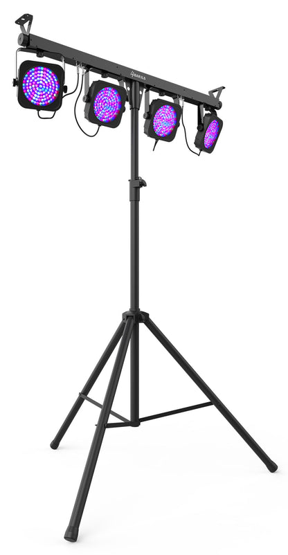 Chauvet DJ 4BAR ILS Wash Lighting System w/(4) Par Lights+Tripod+Footswitch+Bag