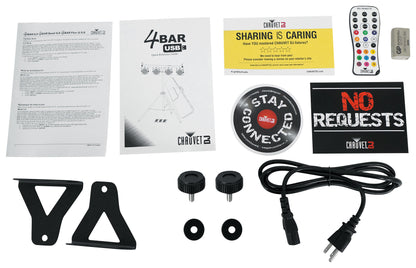 Chauvet DJ 4BAR ILS Wash Lighting System w/(4) Par Lights+Tripod+Footswitch+Bag