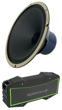 Blue 15W 12" Classic Alnico Magnet Guitar Speaker, 8 Ohm + Free Bluetooth Speaker