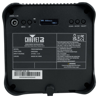 Chauvet DJ Freedom Par Q9 RGBA LED Wireless DMX Battery Par Can Wash Up-light