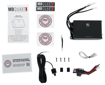 MB Quart MBQJT-SUBA-1 (2) 8” Subs+Amp For 2020+ Jeep Gladiator/2018+ Wrangler JL