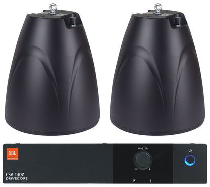 CSA140Z 70V Amplifier + (2) PEN-65T Black Pendant Speakers