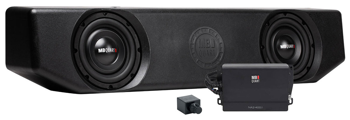 MB Quart MBQJT-SUBA-1 (2) 8” Subs+Amp For 2020+ Jeep Gladiator/2018+ Wrangler JL
