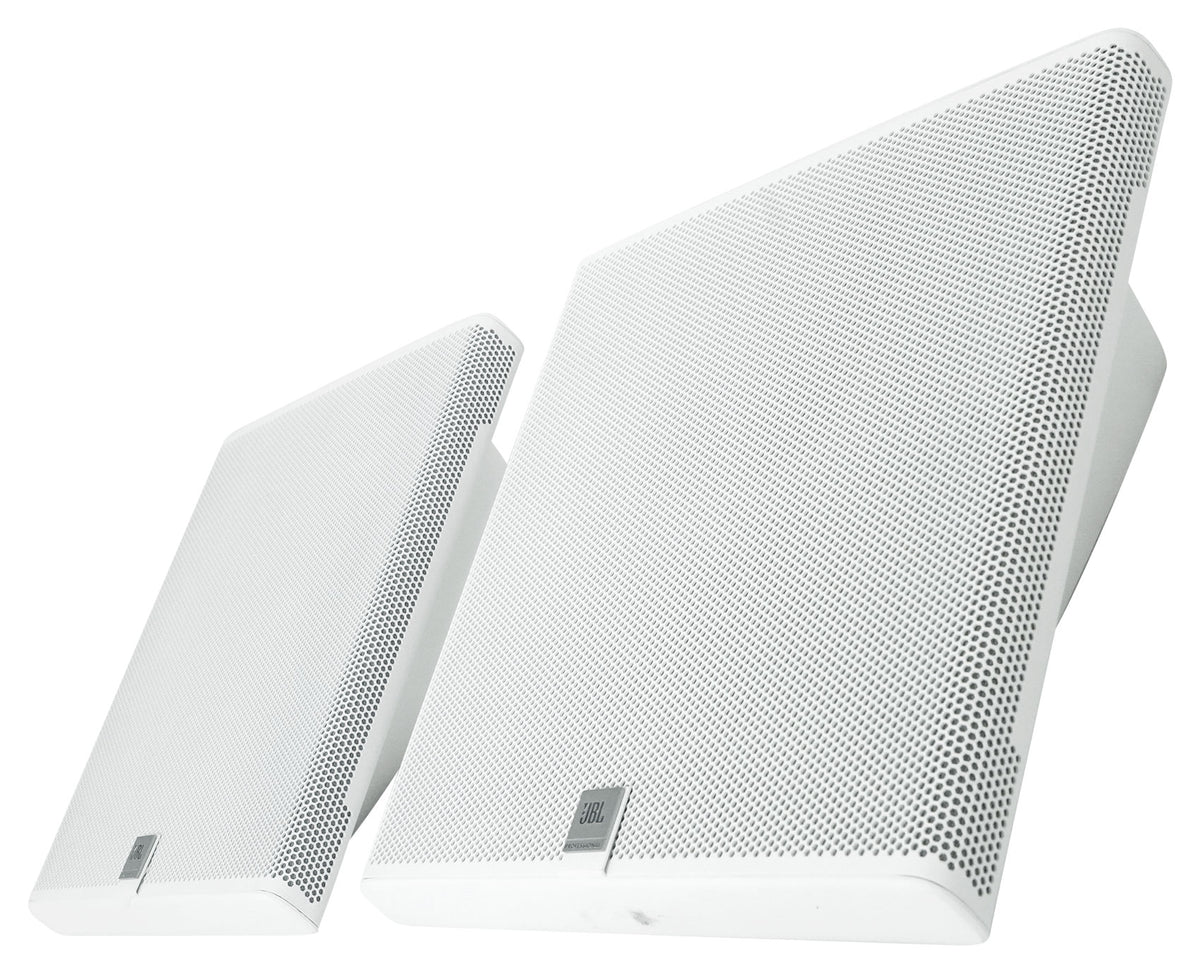 Pair JBL SLP14/T-WH Sleek Low-Profile On Wall Mount 4" 70v Commercial Speakers