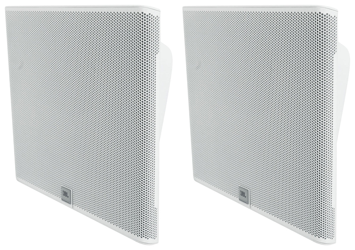 Pair JBL SLP14/T-WH Sleek Low-Profile On Wall Mount 4" 70v Commercial Speakers