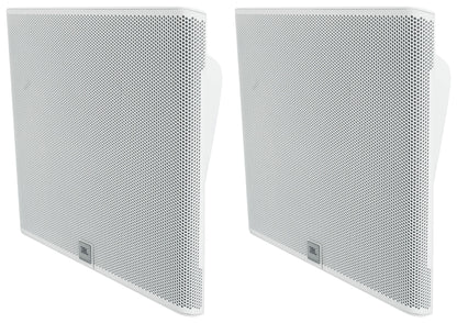 Pair JBL SLP14/T-WH Sleek Low-Profile On Wall Mount 4" 70v Commercial Speakers