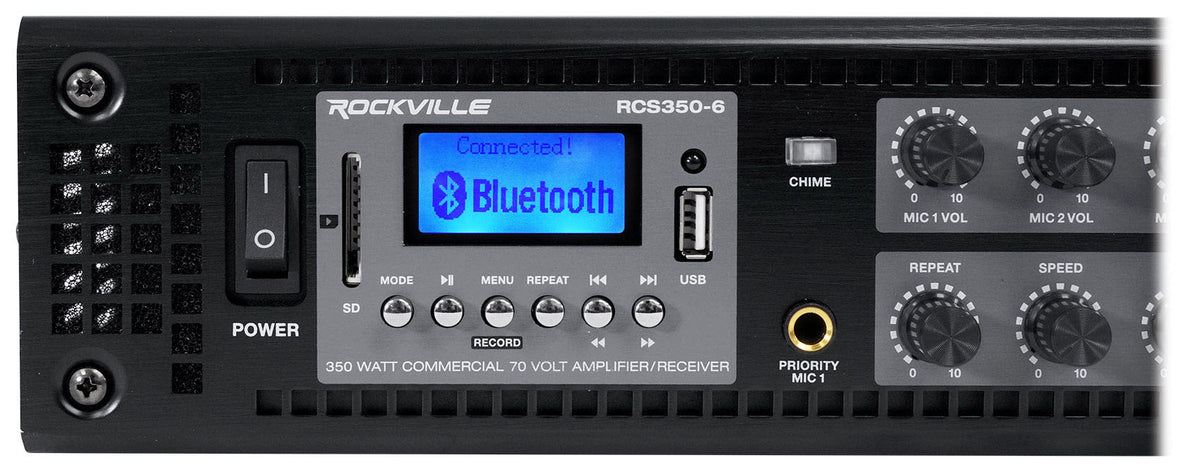 4 Pairs JBL-SLP14/T-WH On-Wall Speakers + RCS350-6 Amplifier