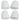 (8) JBL CONTROL 68HP-WH 70v Commercial 8" Hanging White Pendant Speakers