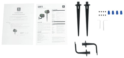Pair JBL GSF3-TN 3" Landscape Ground Stake or Wall Mount 70v Commercial Speaker