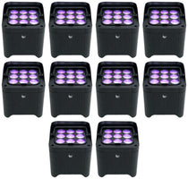 10 Freedom Par H9 IP RGBAW+UV Wireless DMX Battery Par Wash Up-Lights