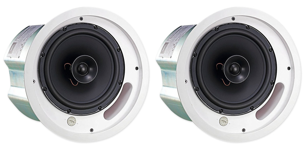 Pair JBL CONTROL 18C/T 8" 60w 70v In-Ceiling Speakers For Restaurant/Bar/Cafe