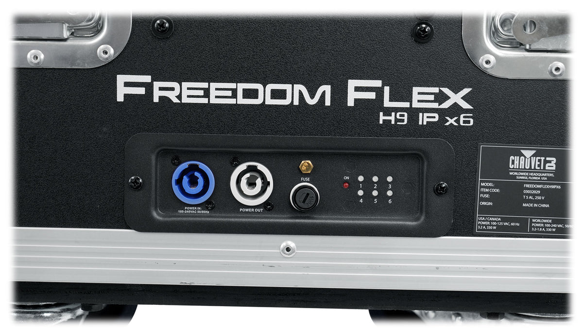 Chauvet DJ Freedom Flex H9 IP X6 Pack w/6) Lights+Charging Case+Batteries+Remote