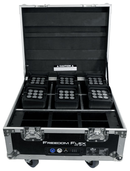 Chauvet DJ Freedom Flex H9 IP X6 Pack w/6) Lights+Charging Case+Batteries+Remote