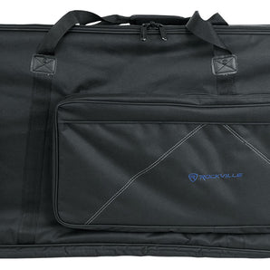 Rockville ROLLING BAG 88 Key Keyboard Case w/ Wheels+Trolley Handle and Large Pocket