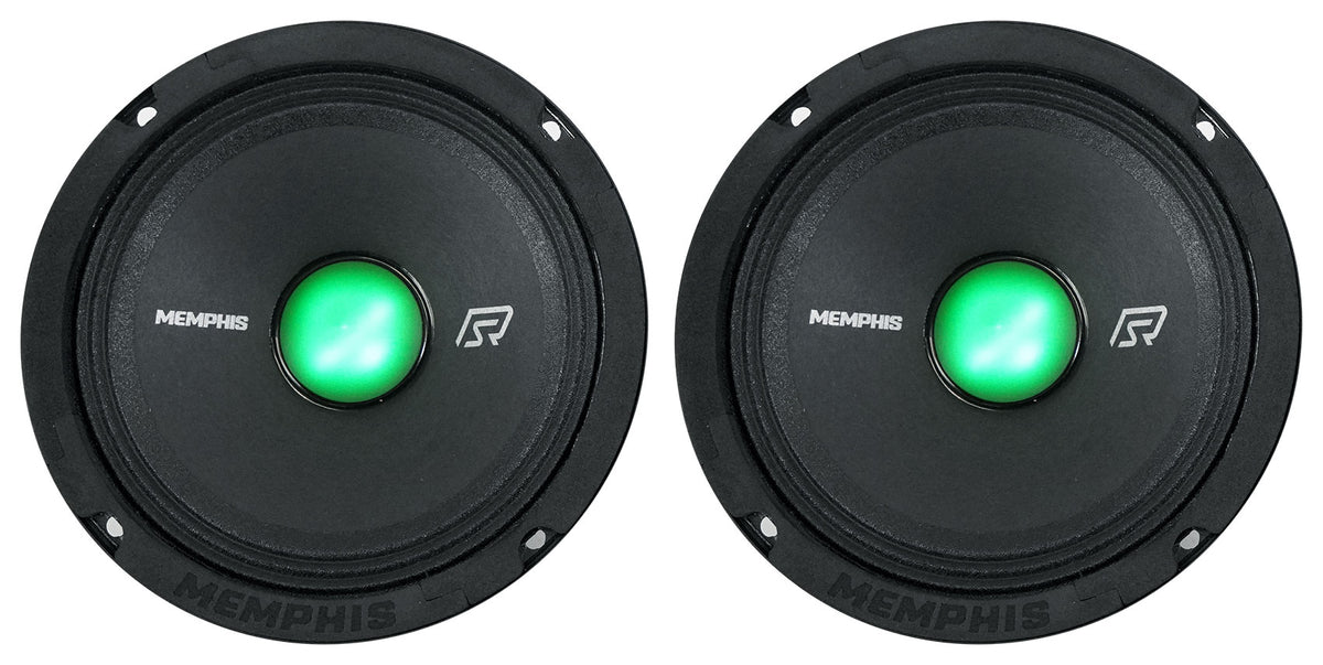 Pair Memphis Audio SRXP62CV2 SRX Pro 6.5" 250w Component Car Speakers w/ LED
