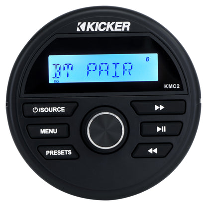 KMC2 Marine Bluetooth Receiver+(2) White MB Quart 6.5" Speakers