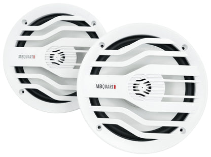 KMC2 Marine Bluetooth Receiver+(2) White MB Quart 6.5" Speakers