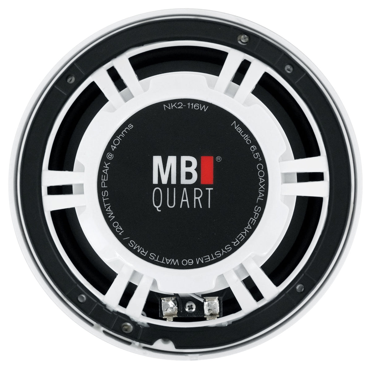 KMC2 Marine Bluetooth Receiver+(2) White MB Quart 6.5" Speakers
