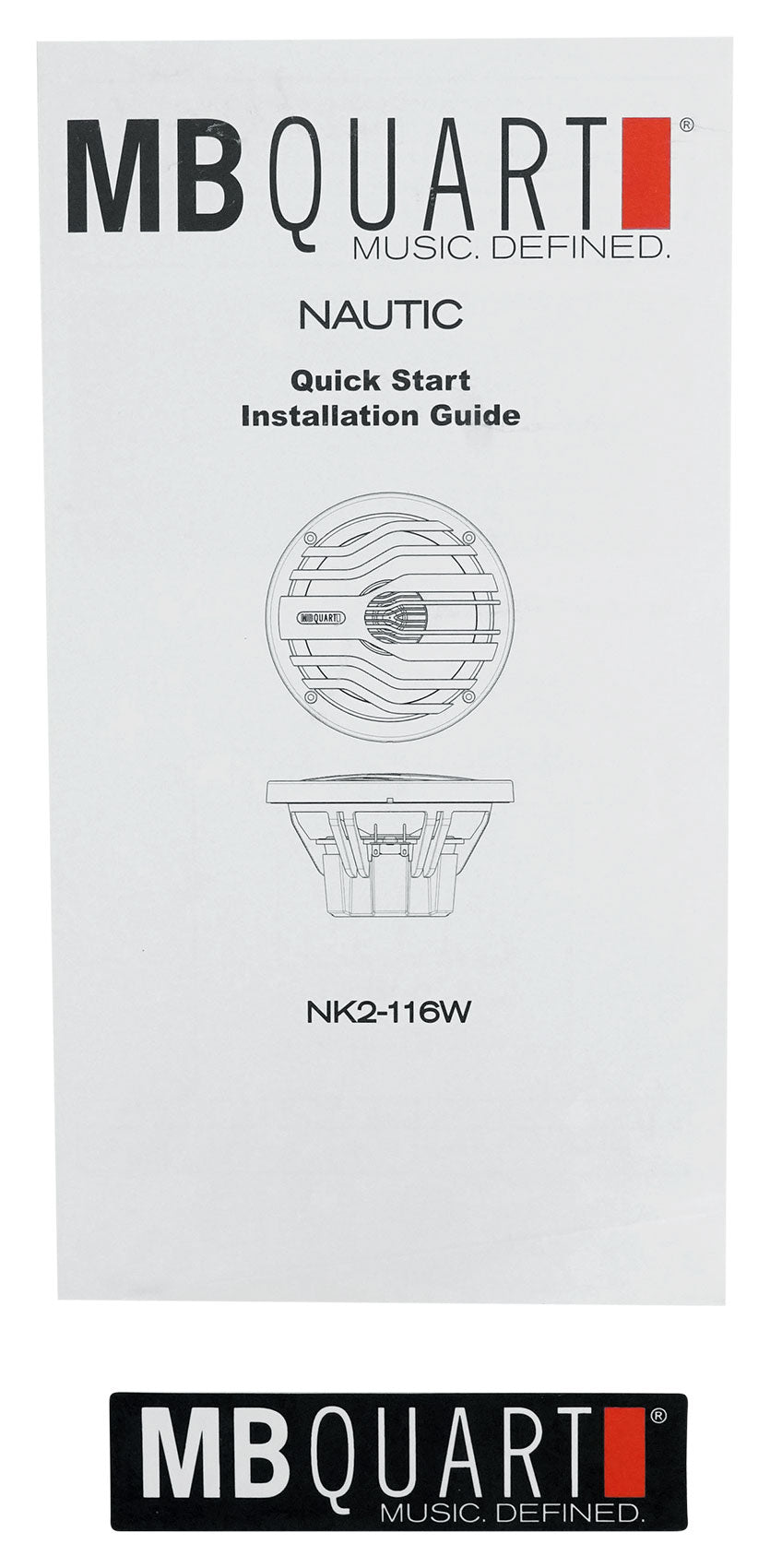KMC2 Marine Bluetooth Receiver+(2) White MB Quart 6.5" Speakers