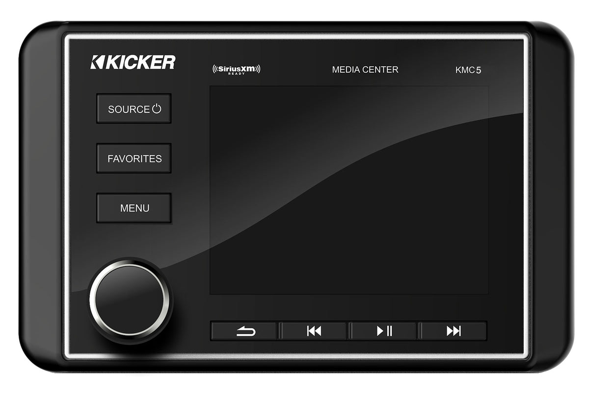 KMC5 Marine 3" Receiver Weather-Band Tuner+(4) White MB Quart 6.5" Speakers