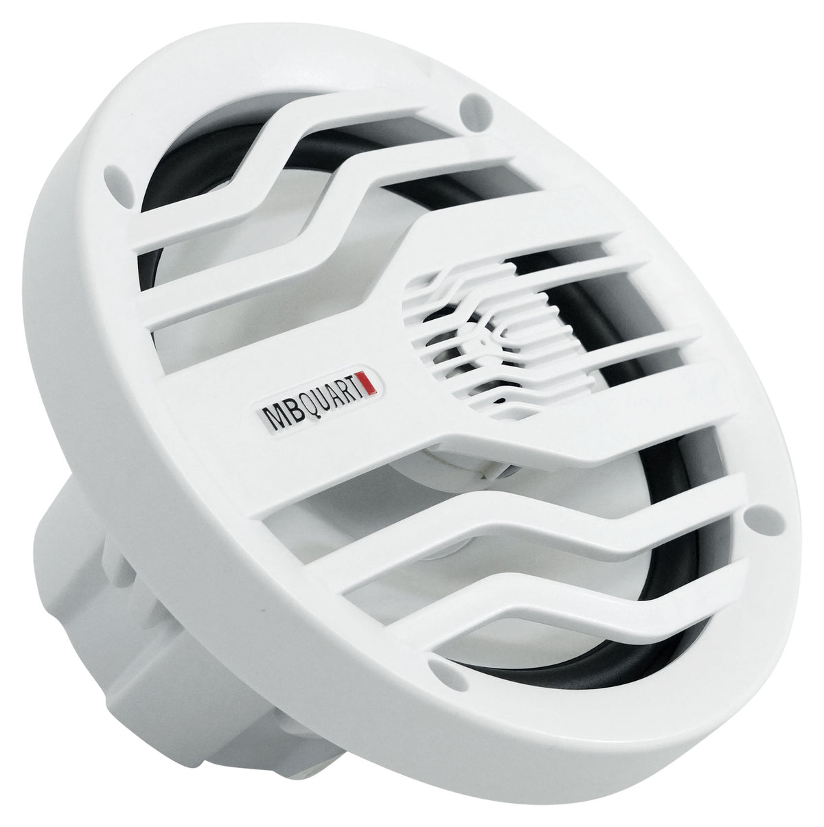 KMC5 Marine 3" Receiver Weather-Band Tuner+(4) White MB Quart 6.5" Speakers